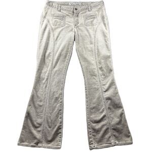 Express Women Vintage Corduroy Pants Y2K 90 Low Front Seam Bareback Size 14 G346